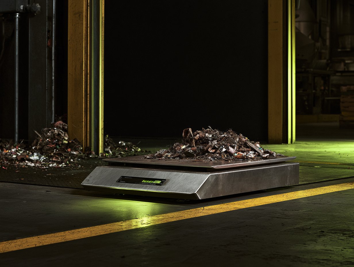 Weighing and grading non-ferrous metal
